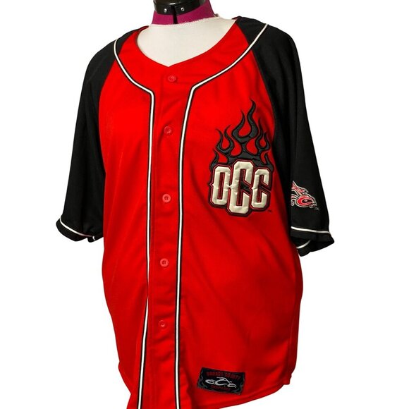 Vintage 1990s OCC Orange County Choppers Limited Edition Red & Black Jersey - Picture 1 of 9